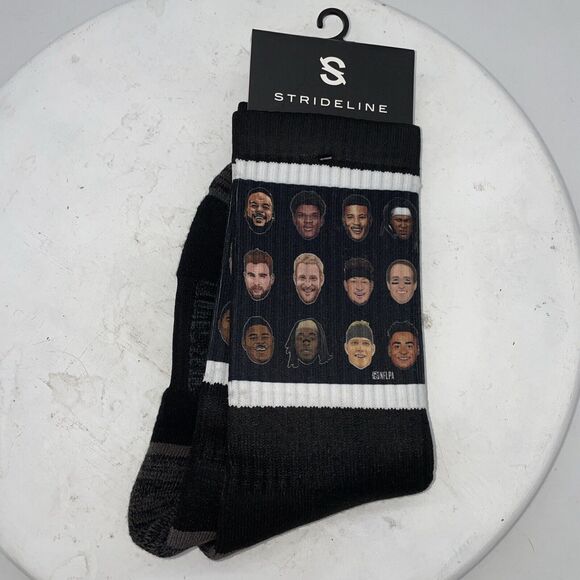 Strideline NFLPa 12  Faces Socks Black Crew - Picture 1 of 2